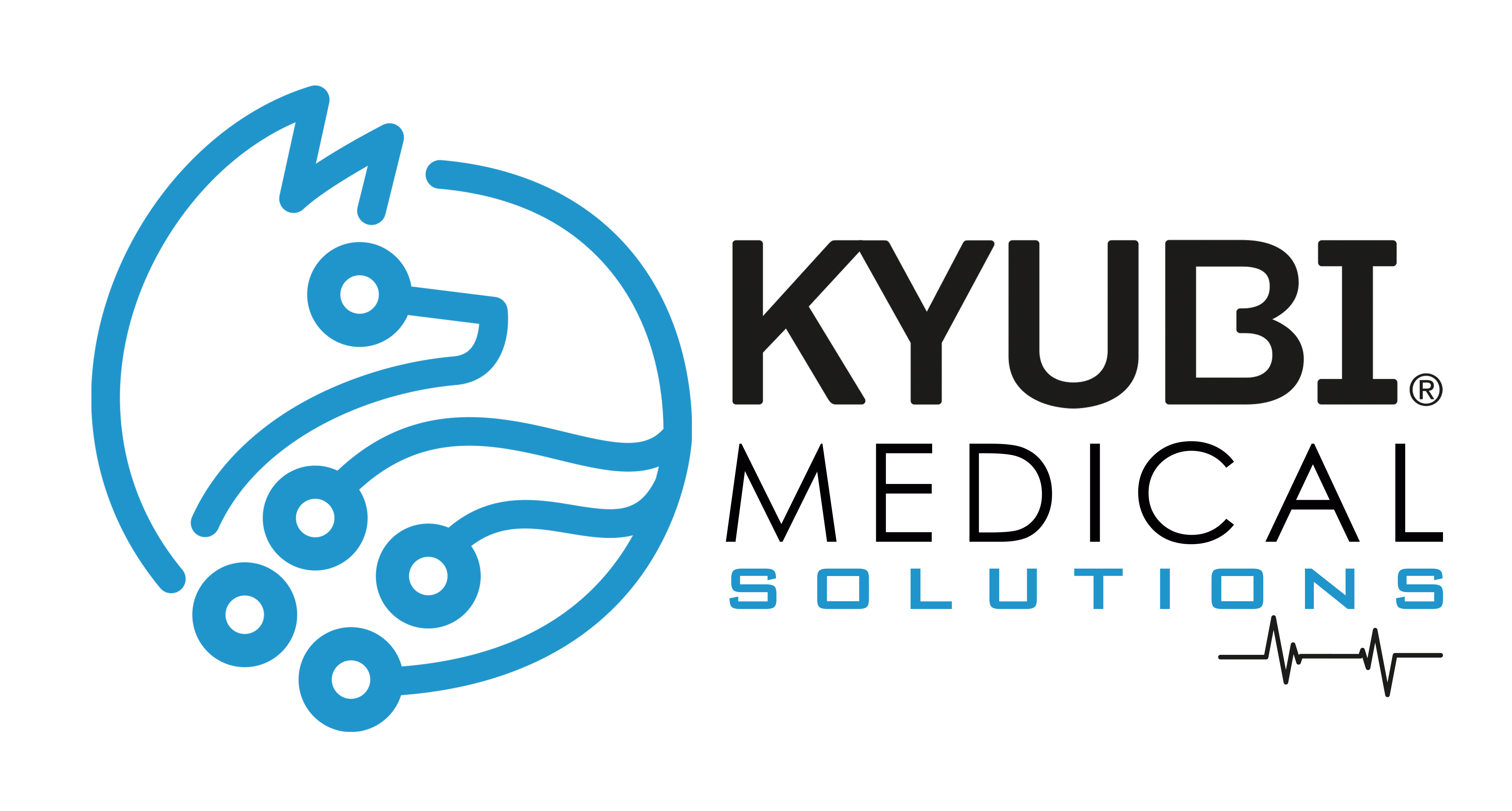 logo kyubi medical sin fondo en azul